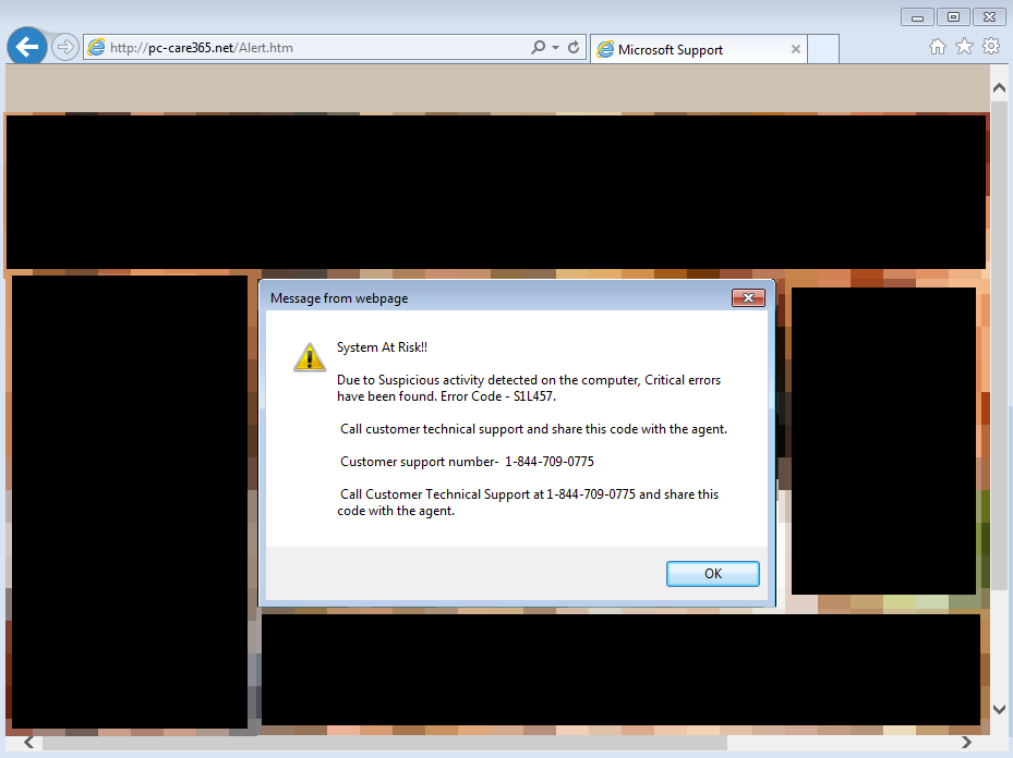 Error Code – S1L457 Scam