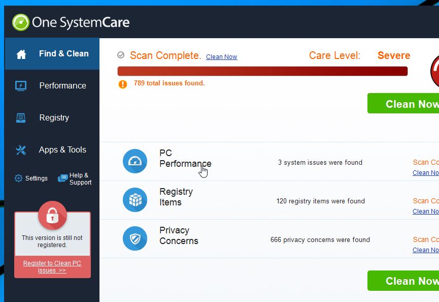 one systemcare free license key