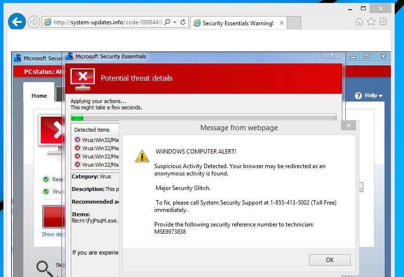 system-updates.info Virus