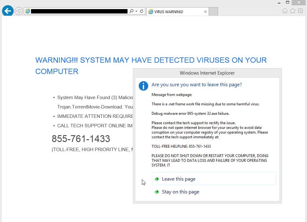 WarningBrowserMessage.com virus