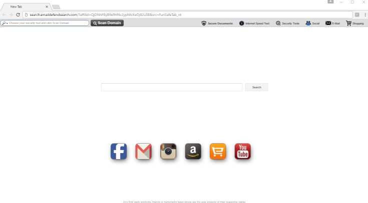 Search.emaildefendsearch.com homepage