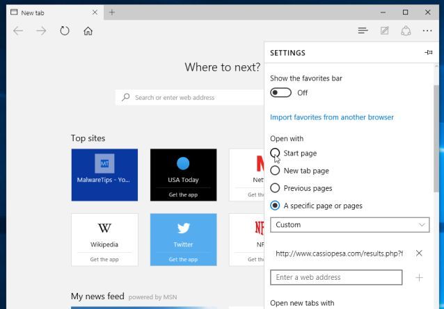 how to disable microsoft edge at start up