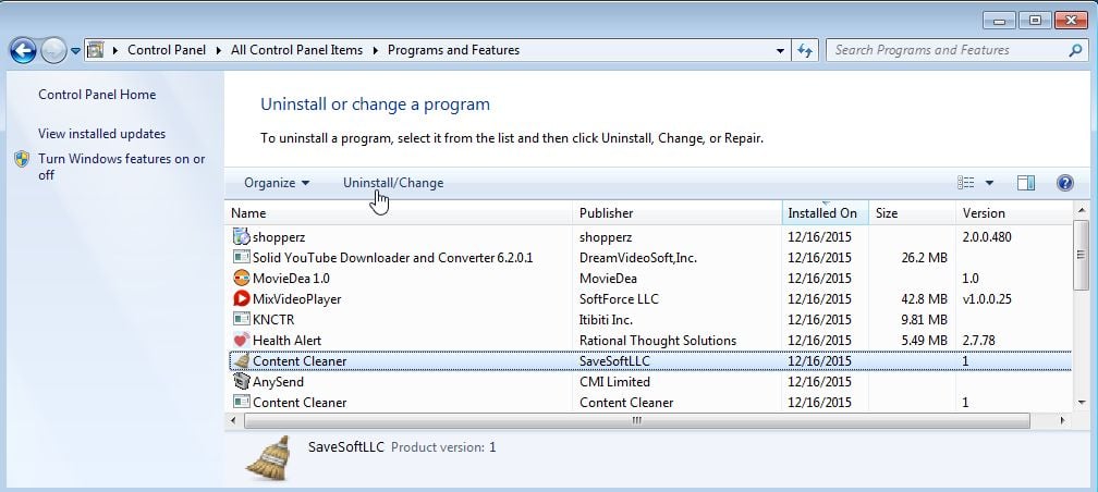 Remove Content Cleaner From SaveSoft (Uninstall Guide)