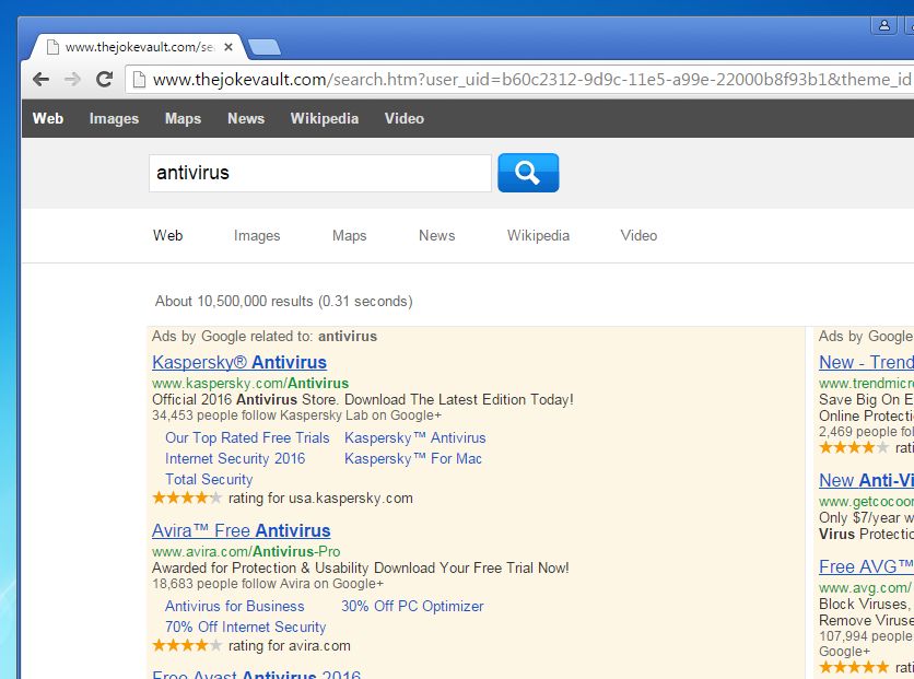 TheJokeVault.com Virus