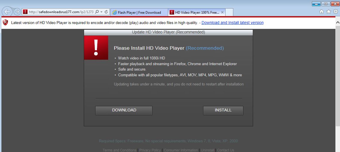 Safedownloadsrus177.com Removal
