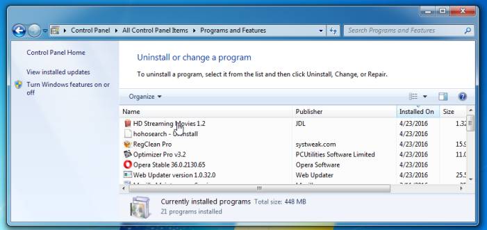 Remove HD Streaming Movies Adware (Uninstall Guide)