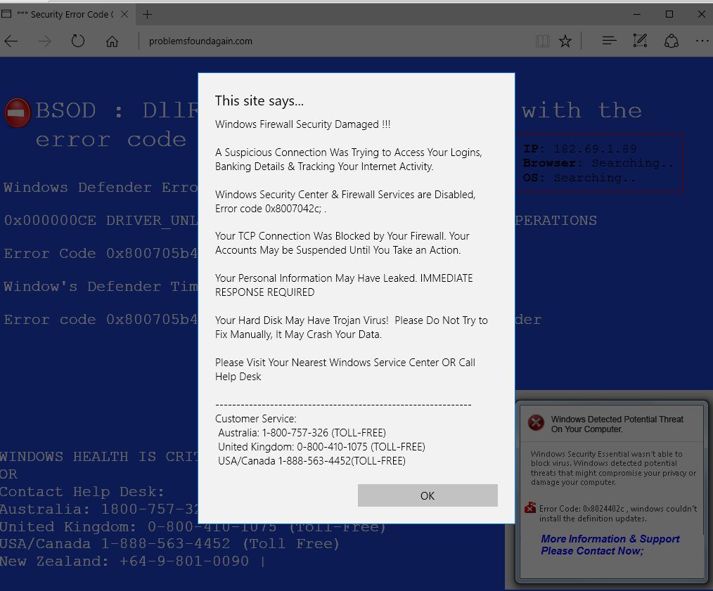 Problemsfoundagain.com malware