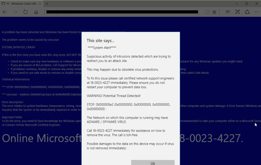 Bluescreenhelpbyexperts.in Adware