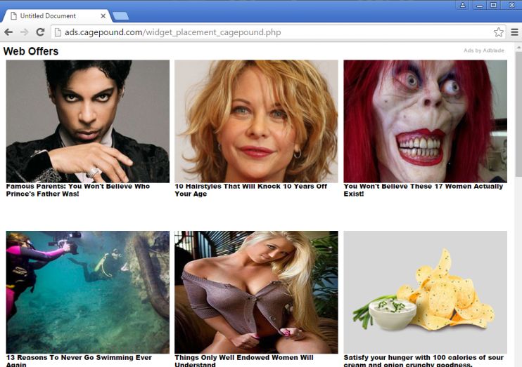 Ads by Adblade virus