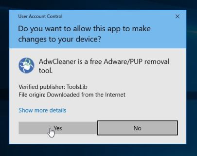 AdwCleaner UAC