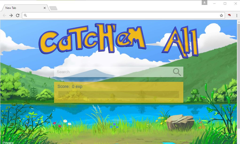Catch'em all new tab virus