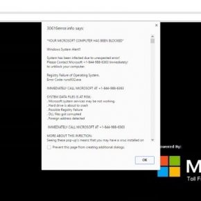 Your Microsoft Computer Has Been Blocked virus