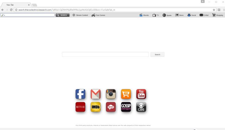 Search.thecoolestmoviesearch.com homepage