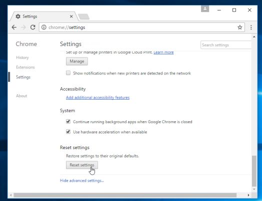  If your default search engine or homepage has been changed How to easily reset Google Chrome to default settings (Complete Guide)