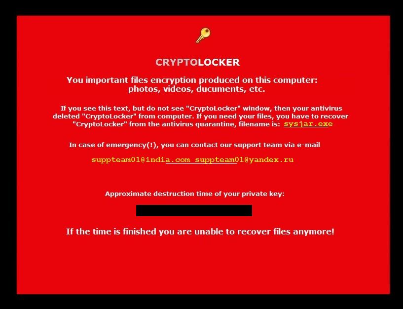 Laden Sie das Cryptolocker-Virus herunter