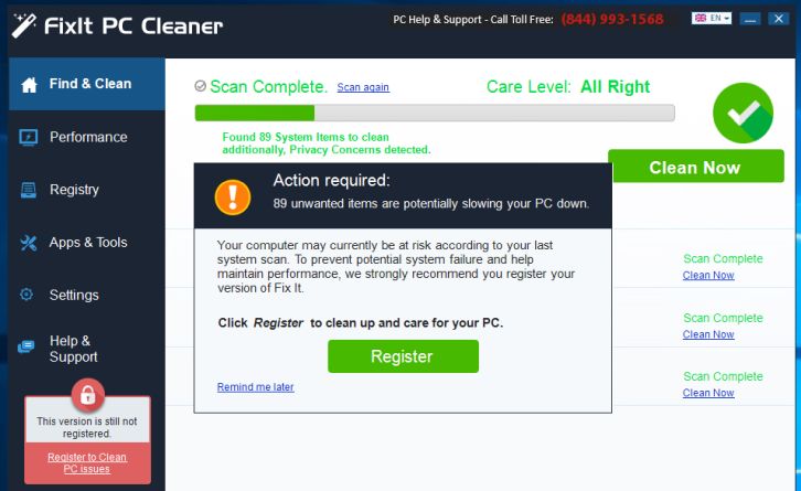 FixIt PC Cleaner virus