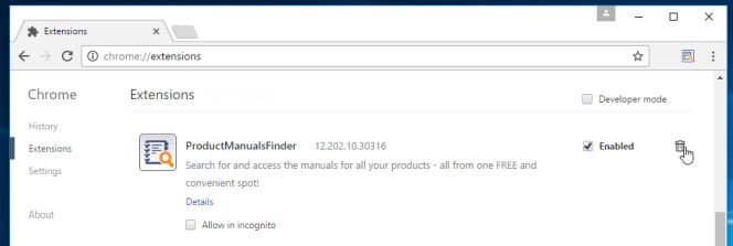 ProductManualsFinder Chrome