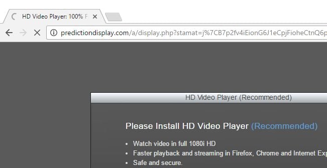 Predictiondisplay.com virus