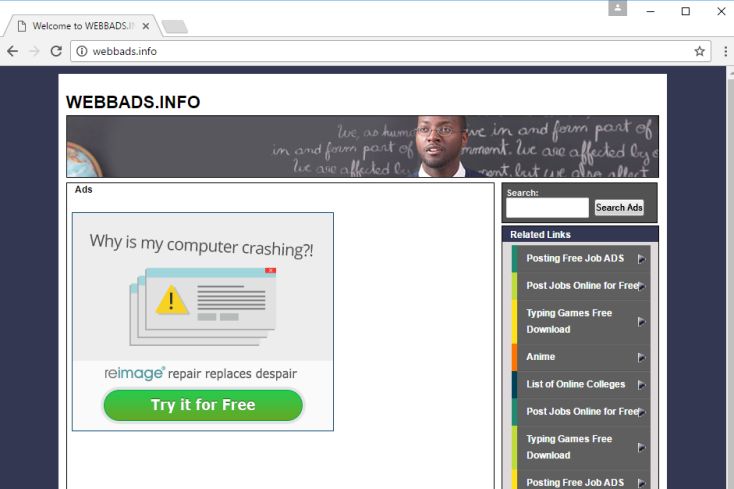 Webbads.info virus