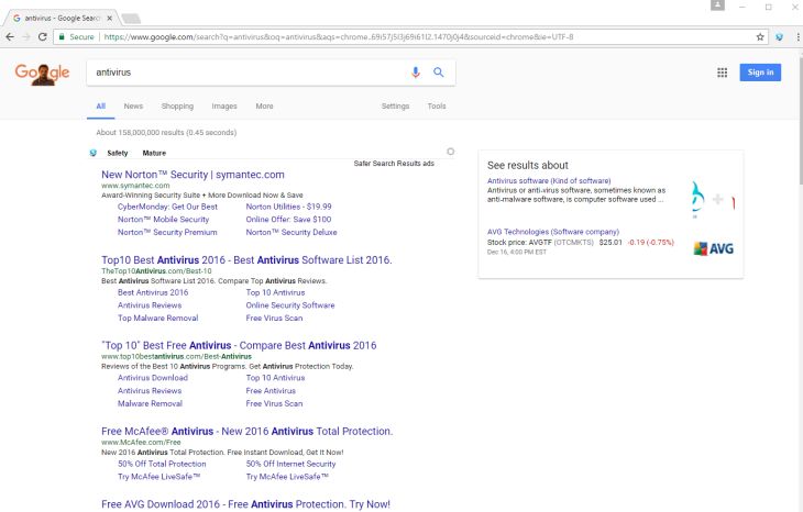 Safersearchresults.com virus