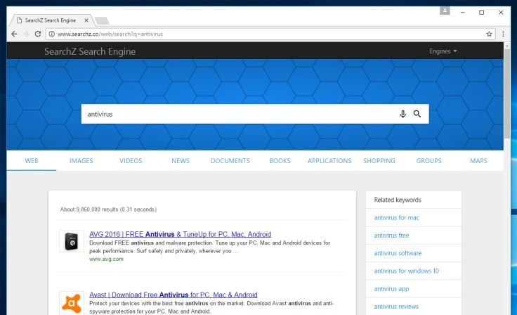 antivirus search engines