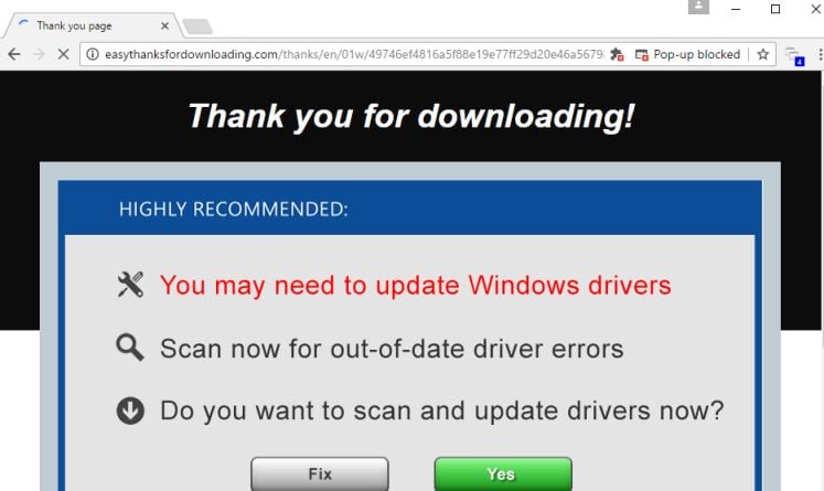 Easythanksfordownloading.com virus