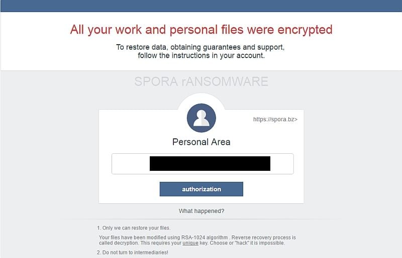 Spora Ransomware вирус