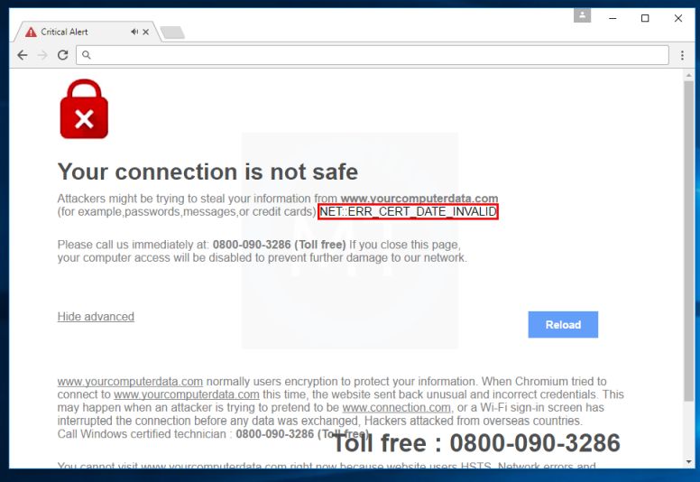 Google Safe Browser Total Protection POP-UP Scam - Removal and