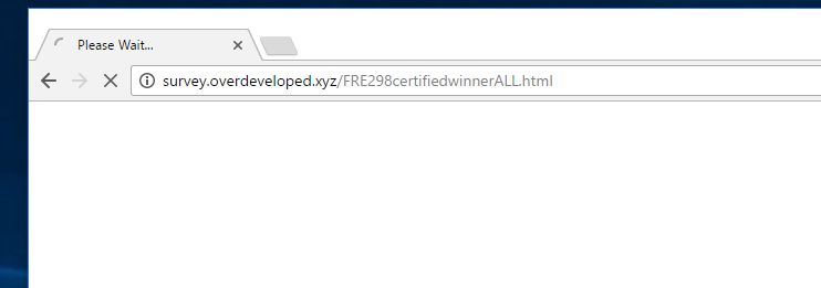 Survey.overdeveloped.xyz redirect virus