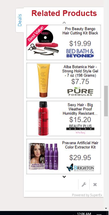 Ads by SuperEx virus