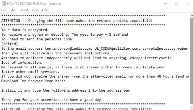 DoNotChange ransomware virus