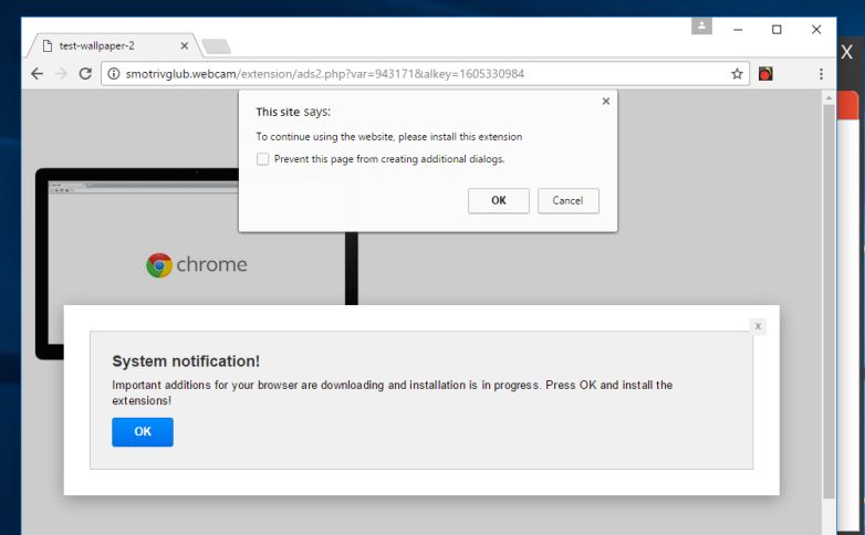 google chrome desktop pop ups