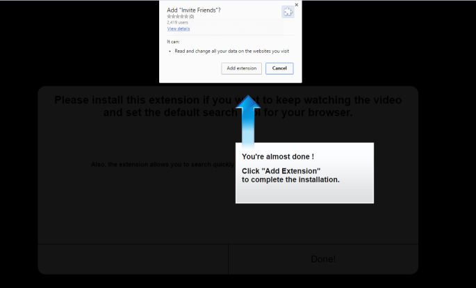 Invite Friends extension by invitefriend.net virus