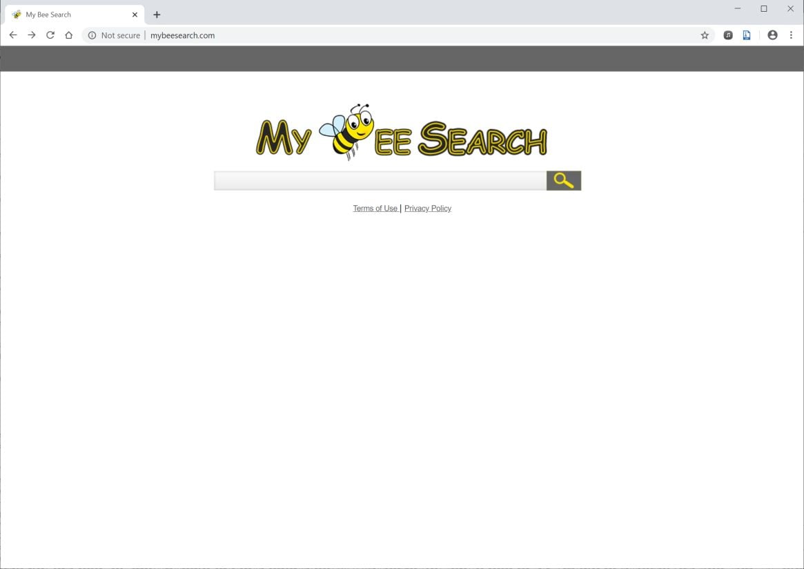 Image: Chrome browser is redirected to Mybeesearch.com