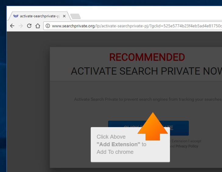 search privacy pro pop up