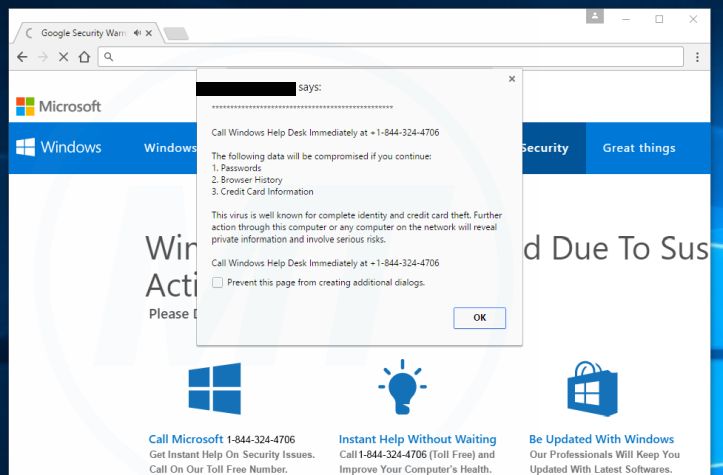 Remove Call Windows Help Desk Immediately Virus Support Scam