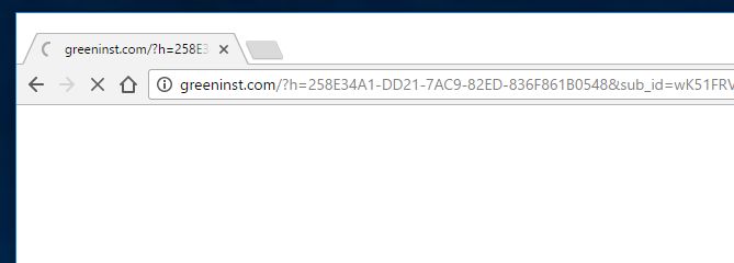 greeninst.com redirect virus