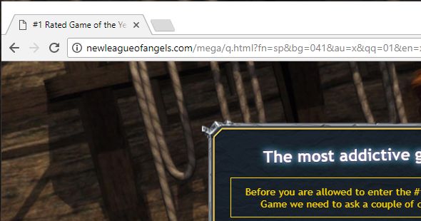Newleagueofangels.com redirect virus