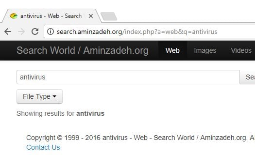 search.aminzadeh.org virus