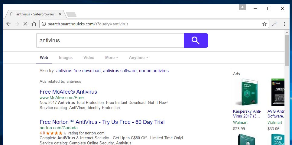 Search.searchquicks.com redirect virus