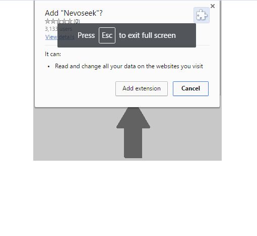  Nevoseek Chrome extension virus
