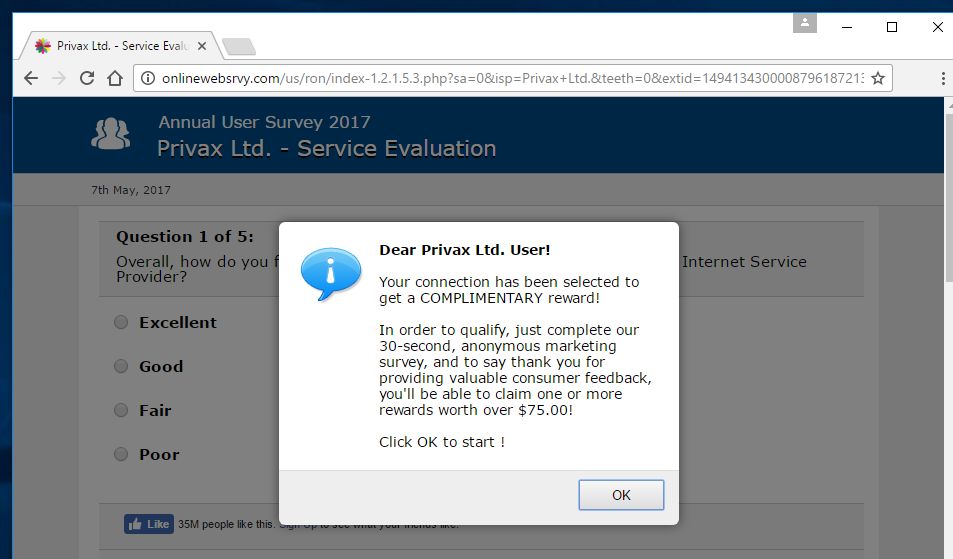 onlinewebsrvy.com virus
