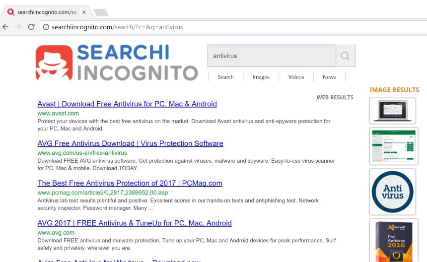 searchiincognito.co virus