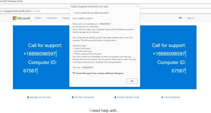 Remove Advancecomputerzone.online Fake Alert (Support Scam)