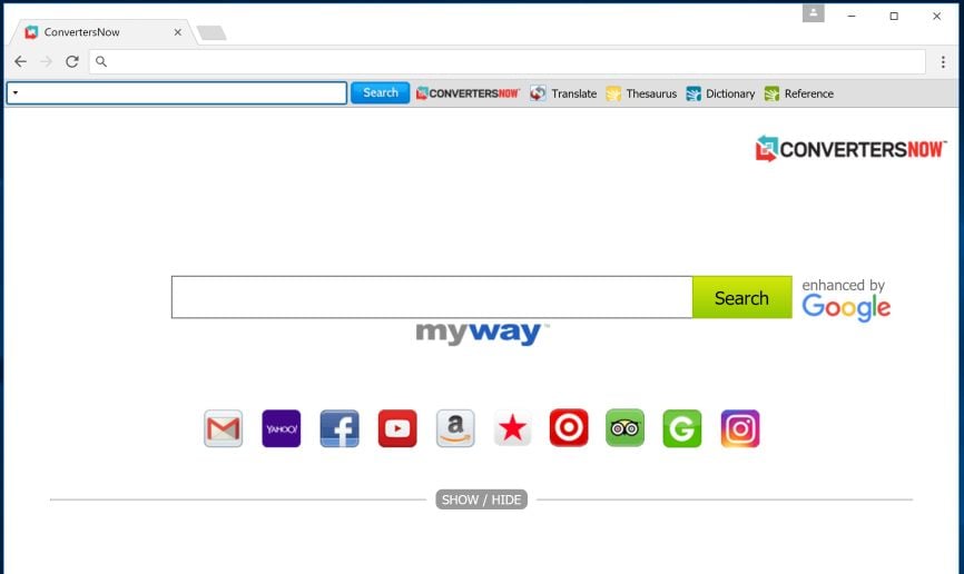 Convertersnow Toolbar By Myway