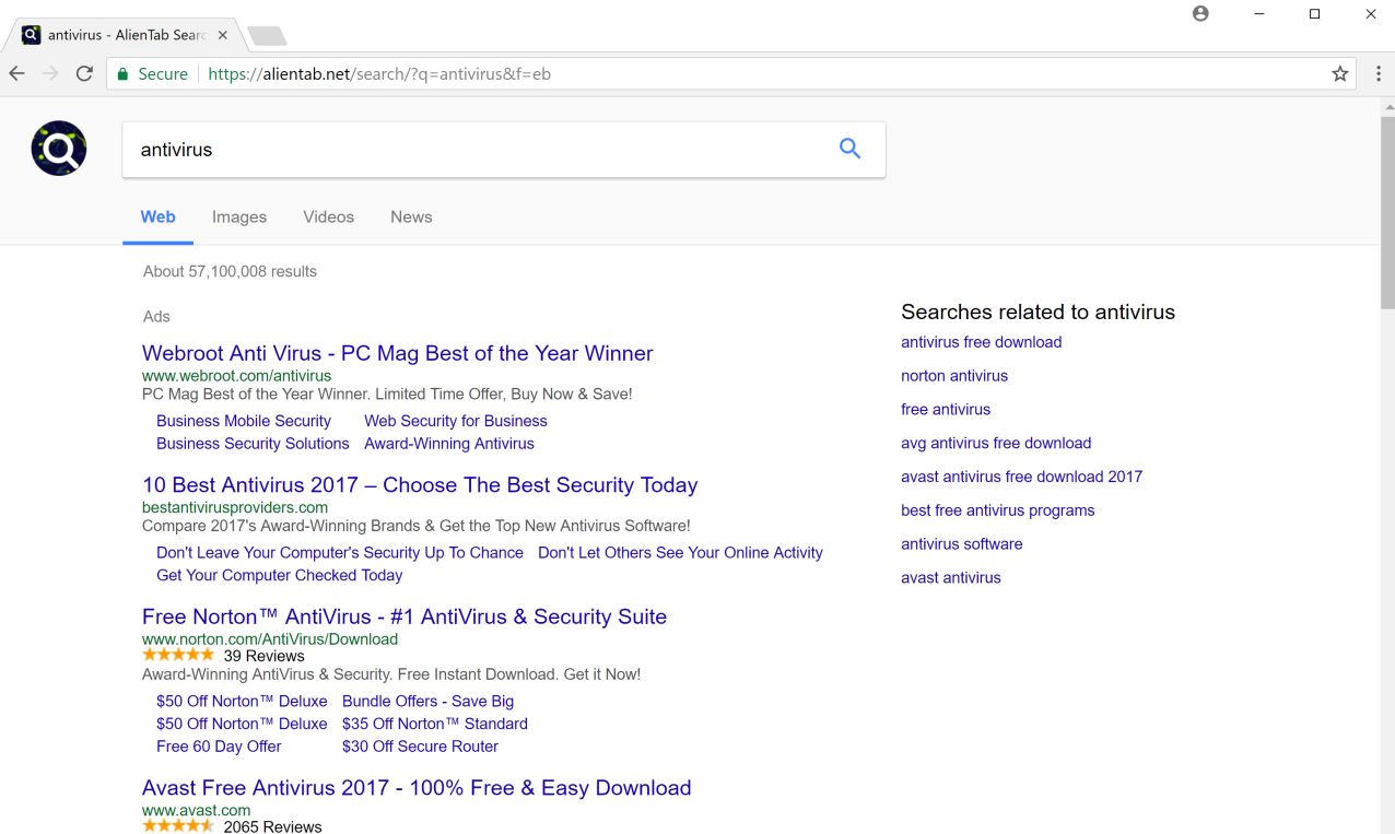 alientab.net redirect virus