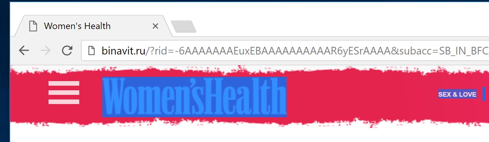 binavit.ru redirect virus