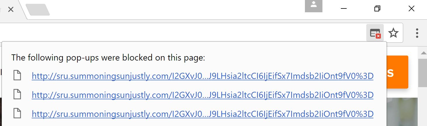 redirect to sru.summoningsunjustly.com virus