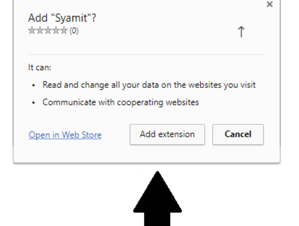 Add Syamit Chrome Scam Virus