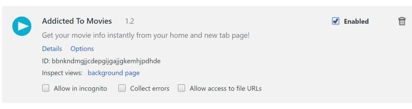 Addicted To Movies 1.2 Chrome Extension Virus